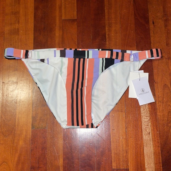 Volcom Stripe Tease Hipster Bikini Bottoms SZ S NWT - Picture 3 of 5